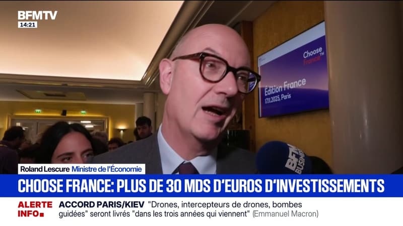 Sommet Choose France: "Il faut que tout le monde contribue", estime Roland Lescure, ministre de l'Économie