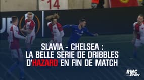Slavia - Chelsea : La belle série de dribbles d'Hazard en fin de match