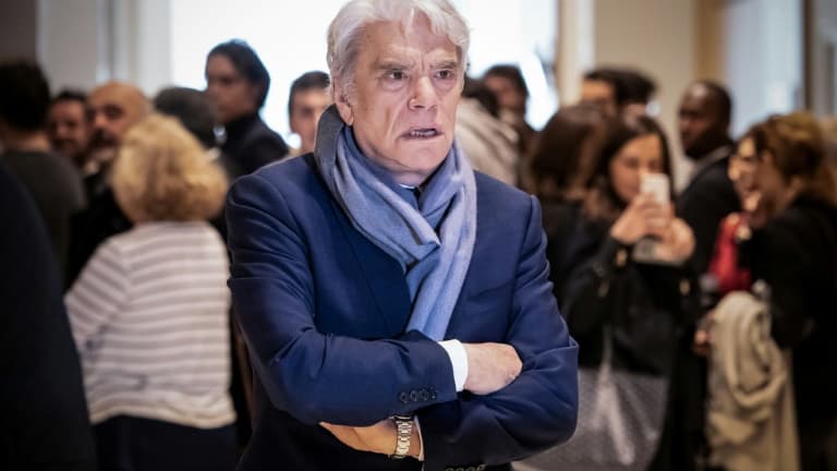 Bernard Tapie en avril 2019 au Palais de justice de Paris