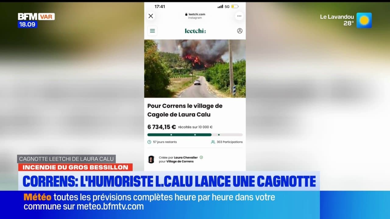Incendie du Gros Bessillon : l'humoriste Laura Calu lance une cagnotte et relaie les appels à l'aide