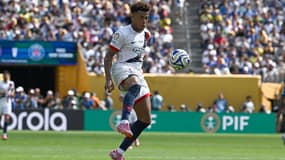Désiré Doué lors de la finale de la Coupe du monde des clubs entre le PSG et Chelsea, le 13 juillet 2025.