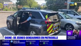 Digne-les-Bains: de jeunes gendarmes en patrouille