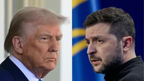 Le président américain Donald Trump et le président ukrainien Volodymyr Zelensky