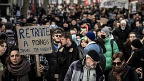 Manifestation contre la réforme des retraites, à Lyon, le 7 février 2023