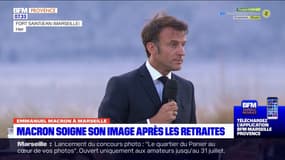 A Marseille, Emmanuel Macron soigne son image après l'épisode de la réforme des retraites