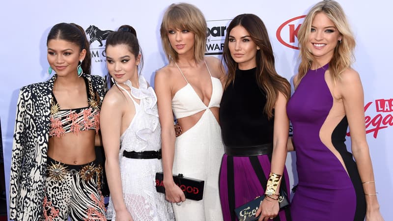 Taylor Swift entourée de ses amies Zendaya, Hailee Steinfeld, Lily Aldridge et Martha Hunt