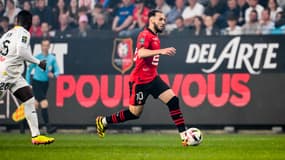 Amine Gouiri lors de Rennes-Lens (2-2, L1), le 12 mai 2024