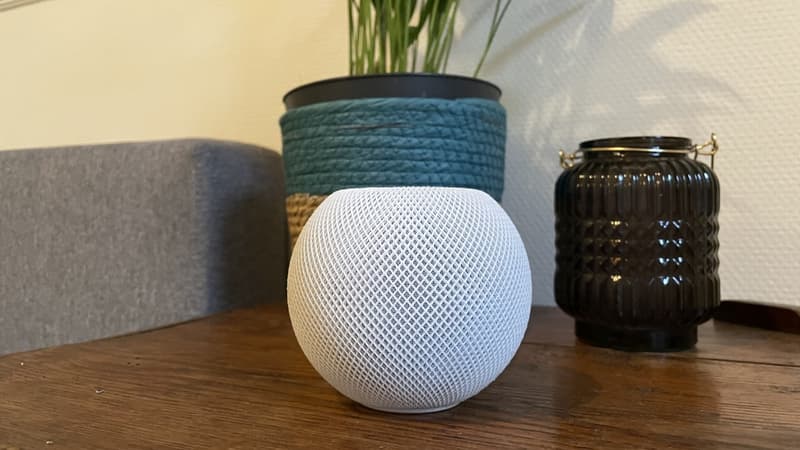 Le HomePod mini en blanc
