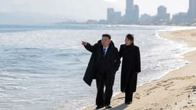 Kim Jong Un visite le complexe touristique, selon des photo diffusées le 29 décembre 2024. 