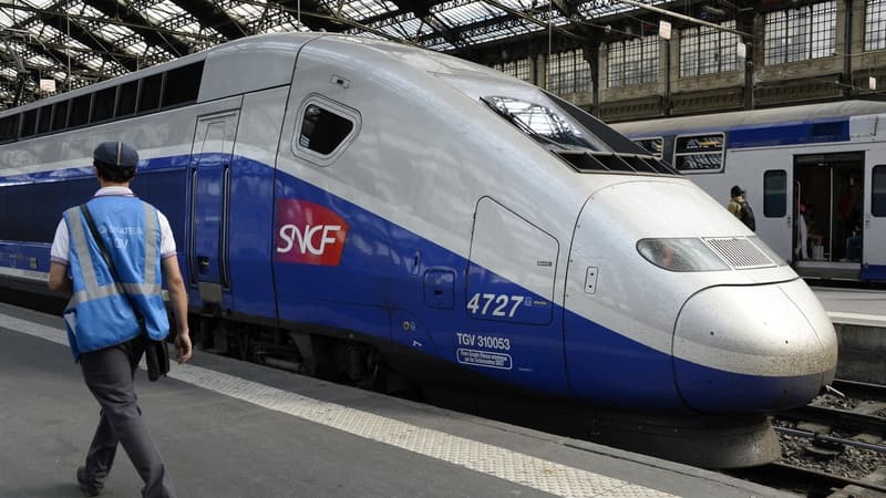 Un TGV en gare - Illustration