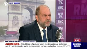Éric Dupond-Moretti "adresse son soutien" aux deux policiers blessés dans le Val-d'Oise et dénonce "un drame insupportable"