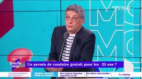 Le candidat PCF à l'élection présidentielle Fabien Roussel explique sa proposition de rendre le permis de conduire gratuit pour les moins de 25 ans.