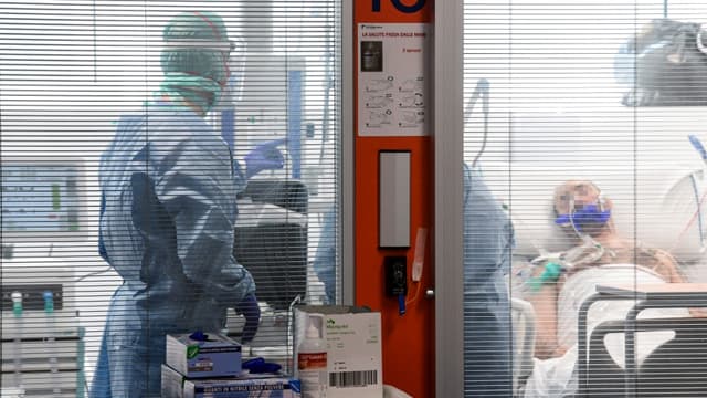 Un hôpital de Brescia, en Italie, le 17 mars 2020.