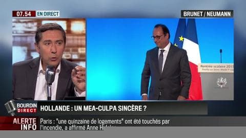 Brunet & Neumann: Le mea culpa de François Hollande sur la TVA est-il sincère ou tactique ? - 02/09