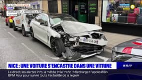 Nice: un conducteur fait un malaise au volant, il encastre sa voiture dans une vitrine