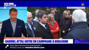 Législatives: Gabriel Attal entre en compagne à Boulogne-sur-Mer