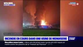 Nord: incendie en cours dans une usine de menuiserie à Bierne