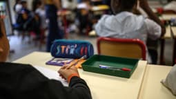 Une salle de classe à Lyon le 1er septembre 2025
