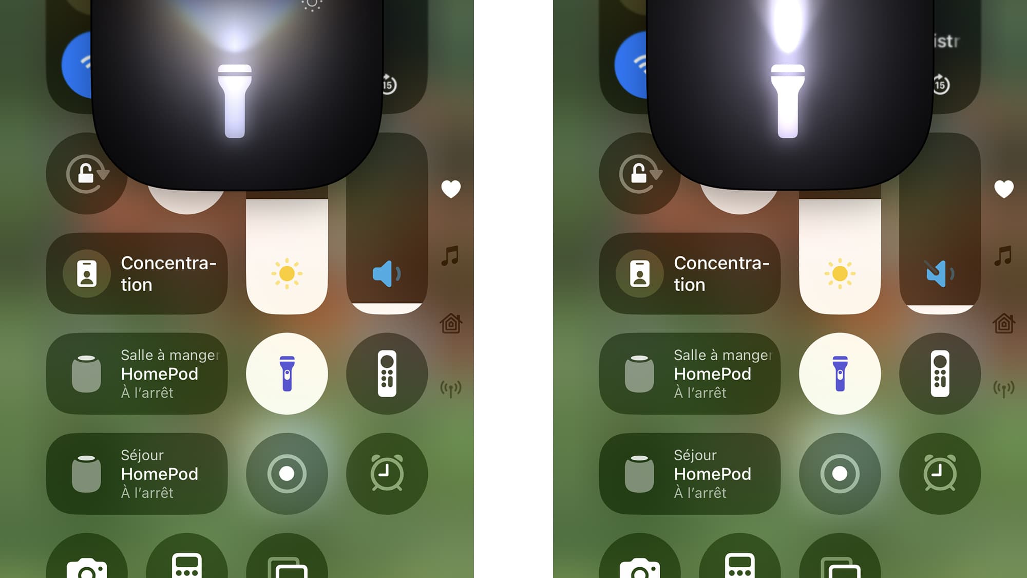 La fonction de lampe torche, sur iOS 18