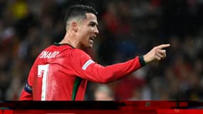 Cristiano Ronaldo avec le Portugal face à la Pologne en Ligue des nations, le 15 novembre 2024.