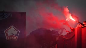 Les supporters du Gazélec Ajaccio face à Lille en Coupe de France