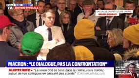 "Appliquez tout ce qui est applicable et qui permettrait aux agriculteurs de travailler mieux, de continuer à vivre": des agriculteurs participent à un débat avec Emmanuel Macron