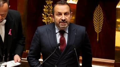 Sébastien Chenu, député du Rassemblement national (RN), s'adresse à l'Assemblée nationale, à Paris, le 14 octobre 2025.