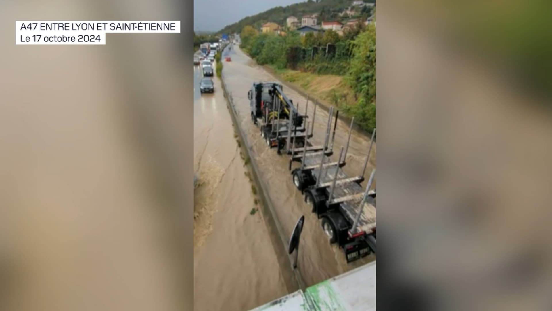 Les images de l'A47 entre Lyon et Saint-Étienne ce jeudi 17 octobre 2024