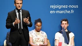Emmanuel Macron en meeting à Talence ce 9 mars.