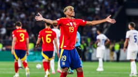 La joie de Lamine Yamal lors du match Espagne-France en Ligue des Nations le 5 juin 2025