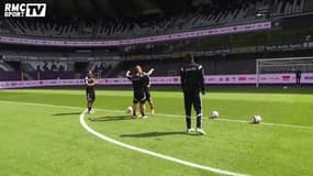 Hazard, Courtois et les stars de la Belgique se mesurent au jeu de la barre transversale