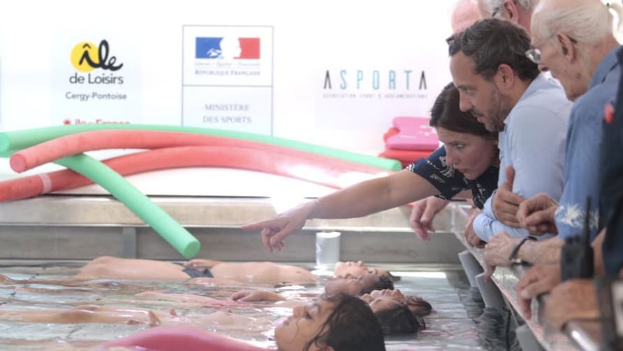 La ministre des Sports Roxana Maracineanu à Cergy-Pontoise