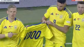 La célébration de Zinchenko après son but face à l'Albanie, le 19 novembre 2024.