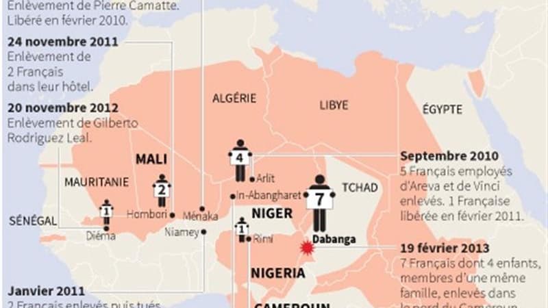 LES FRANÇAIS ENLEVÉS AU SAHEL DEPUIS 2009