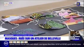 Dans un petit atelier de Belleville, une trentaine de couturières bénévoles confectionnent des masques en tissu, en vente à prix libre