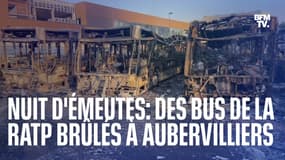 Une douzaine de bus de la RATP brûlés à Aubervilliers lors d'une troisième nuit de violences