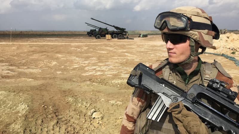 Un soldat français, membre de la coalition internationale contre Daesh en Irak, à Al-Qaim, le 9 février 2019