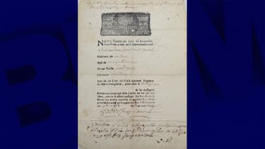 Une attestation de déplacement datant de 1720