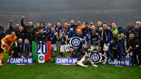 L'Inter Milan fête le 20e titre de champion d'Italie de son histoire, le 22 avril 2024
