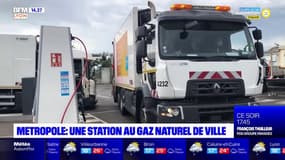 Métropole de Lyon: une station au gaz naturel de ville pour les camions de collecte des ordures ménagères