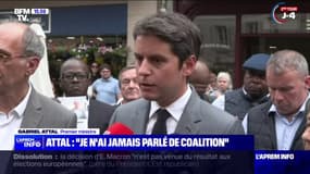 Gabriel Attal: "Je n'ai jamais parlé de coalition"
