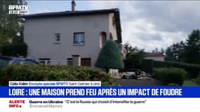 Dans le département de la Loire, une maison a pris feu après un impact de foudre