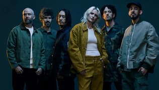 Le groupe Linkin Park avec sa nouvelle chanteuse Emily Armstrong