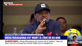 Jean-Michel Larqué à propos de Diego Maradona: "Il ne récite pas le football, il l'invente"