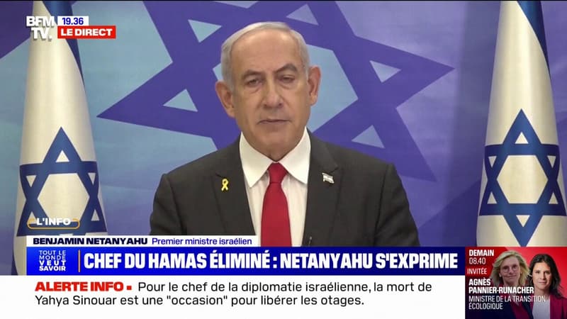 Benjamin Netanyahu (Premier ministre israélien), sur la mort de Yahya Sinouar : 