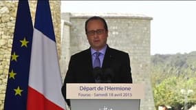 Hollande plaisante sur la participation financière de l'Etat dans l'Hermione