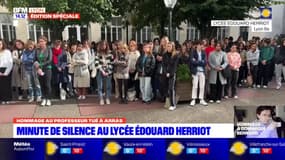 Professeur tué à Arras: la minute de silence au lycée Édouard Herriot à Lyon