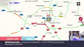 Retour des bouchons ce mardi dans la métropole lilloise sur l'A25 et la RN41, un accident à signaler