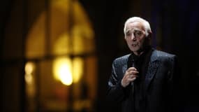 Charles Aznavour en concert à Beyrouth au Liban, en août 2015.