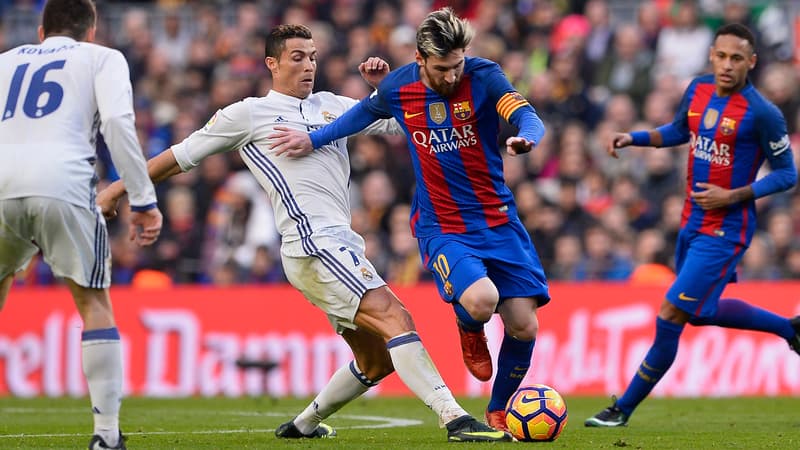 Cristiano Ronaldo (Real Madrid) et Lionel Messi (FC Barcelone)